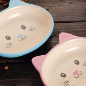 宽陶瓷猫粮碗